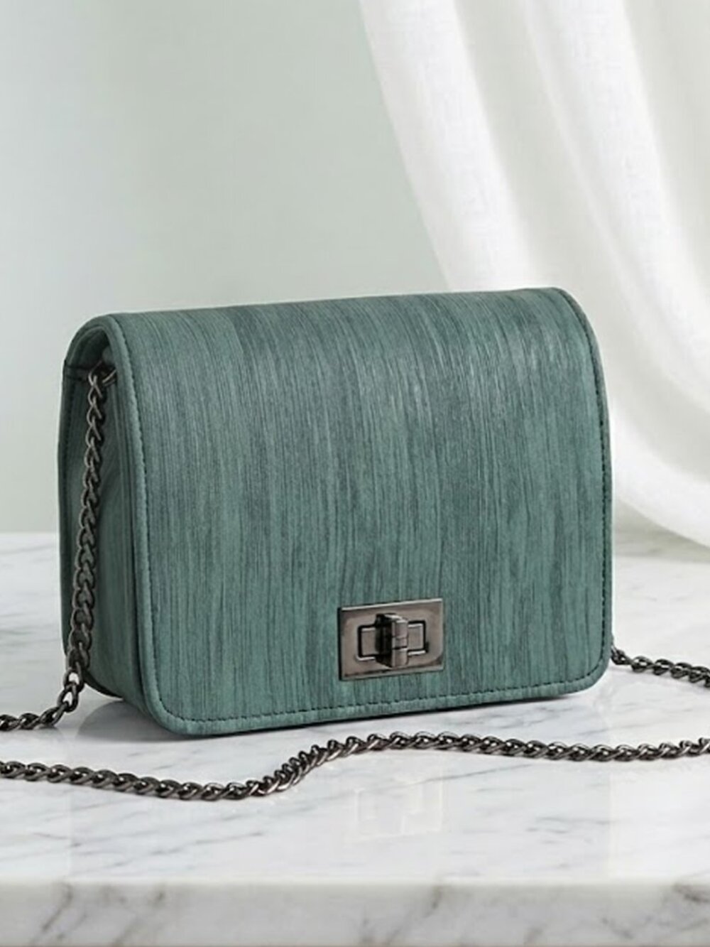 Small Green Fashionable Trendy Crossbody Bag